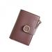 Women Simple Small WalletZipper Buckle Ring Fashion Trend Student Coin Purse Luggage Bags Wallets Holders Dark Pink