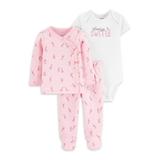 Child of Mine by Carter's Baby Girl Outfit Take Me Home Cardigan, Bodysuit & Footed Pants, 3-Piece Set