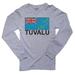 Tuvalu Flag - Special Vintage Edition Men's Long Sleeve Grey T-Shirt