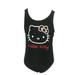 Hello Kitty Kids Girls Toddlers Swimwear One Piece Swim Suit Black Red Gems