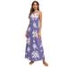 Plus and Regular Sizes Lilly Posh Women's Floral tank Casual Swing Dress with Pockets