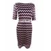 Connected Women's Metallic Chevron Lace Dress