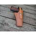 Western Gun Holster#59 - Natural Color - Tooled Leather - for 1911 Colt, Springfield, Kimber, TISAS, and others