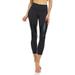 YDX juniors athleisure Leather Look Yoga Pants high-Rise Gym Leggings Bottoms only Ice Black Tall Size X-Large