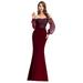 Ever-Pretty Women's Elegant Empire Waist Wedding Party Dresses for Women 00711 Burgundy US14