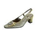 FLORAL Clea Women's Wide Width Dress Slingback Metallic Shoes GOLD 6.5