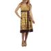 24Seven Comfort Apparel Gianna Yellow Strapless Dress