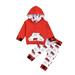 Autumn Xmas Newborn Baby Boys Girl Christmas Clothes Long Sleeve Bodysuit Hat Outfit Costume