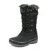 DREAM PAIRS Ankle Snow Boots Boys Girls Winter Warm Lace Up Waterproof Boots Shoes KRIVER-1 BLACK Size 5