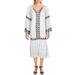 Free People Womens Vagabond Striped Applique Maxi Dress