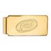 925 Sterling Silver Yellow Gold-Plated Official NHL Carolina Hurricanes Slim Business Credit Card Holder Money Clip - 53mm x 24mm