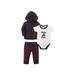 Yoga Sprout Baby Boy Hoodie, Short Sleeve Bodysuit & Pants, 3pc Outfit Set