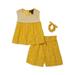 Limited Too Girls Printed Flowy Tank and Matching Paperbag Waist Short With Matching Scrunchie, 2-Piece Outfit Set, Sizes 4-12