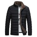 Avamo Mens Winter Jacket Packable Stand Collar Quilted Coat Classic Zip Up Lightweight Overcoat Outerwear Plus Size with Pocket