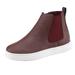 DREAM PAIRS Kids Boys & Girls Walking Ankle Boots High Top Sneakers Slip On Outdoor Casual Shoes HL19006K BURGUNDY Size 3