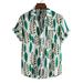 Niuer Stylish Front Pocket Hawaiian Shirts Mens Casual Short Sleeve Button Down Beach Shirts M-3XL