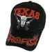 Texas Skull Guns & Flames Men's Adjustable Baseball Cap (Black)