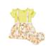 Wonder Nation Baby Girl Pinafore Dress, T-Shirt & Diaper Cover Outfit, 3pc set