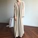 Women Long Sleeve V Neck Belted Casual Baggy Maxi Dress Kaftan