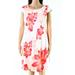 Calvin Klein NEW White Womens Size 10P Petite Floral Print A-Line Dress