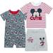Disney Boy's Mickey Mouse Baby Shorts, Tee and Romper Toddler Clothes Set