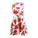 Calvin Klein Women's Floral High-Low Midi Dress (10, Ember Multi)