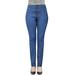 Hybrid & Company Women's Butt Lift V3 Super Comfy Stretch Denim Jeans, P45067SKX-MEDIUM BLU-24