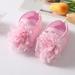 Baby Infant Girls Soft Sole Floral Princess Mary Jane Shoes Prewalker Wedding Dress Shoes 0-18M Toddle Kid Shoes