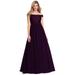 Ever-Pretty Women's Embroidery Lace Beach Dress Long Wedding Party Dress 07868 Dark Purple US10