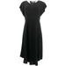 Isaac Mizrahi Knit Midi Dress Ruffle Curved Hem NEW A351120