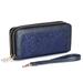 HAWEE Women's Leather Zip Around Wallet Large Phone Holder Clutch Travel Long Purse Wristlet for Card, Cash, Coin, Bill