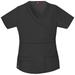 Dickies Gen Flex Scrubs Top for Women Mock Wrap Plus Size 817355, 2XL, Dark Pewter