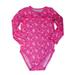 Jumping Beans Infant Girls Pink Heart Deer Long Sleeve Bodysuit