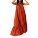 Sexy Dance Boho Long Maxi Dresses for Women Sleeveless Summer Ladies Boho Beach Ruffled Dress Flowing Cocktail Party Sundress for Women