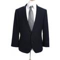 Pre-ownedJ Crew Mens Wool Solid Two Button Blazer Jacket Blue Size 41 R