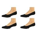 Sierra Socks Men Bamboo Low-Cut Socks 4 Pair ( Size 10-13, Black)