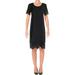 French Connection Womens Lace Inset Above Knee Cocktail Dress