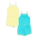 Wonder Nation Girls Sleeveless Solid Yummy Romper, Sizes 4-18 & Plus