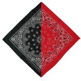 âœª Bohemian Paisley Floral Double Color Block 50x50CM Unisex Cotton Pocket Square Scarf Headband Bandana Hip-Hop Wristband Neck Tie