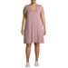 Terra & Sky Women's Plus Size Everyday Sleeveless Swing Dress