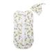 Seyurigaoka Newborn Baby Cotton Zipper Swaddle Blanket Wrap Sleeping Bag Sleepsacks 0-6M