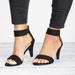 New Fashion Women PU Ankle Strap Gladiator Sandals Ladies OL Low Heel Wedding Summer Shoes High Heels