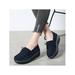 LUXUR Ladies Flat Double Platform Loafers Womens Goth Creepers Punk Wedge Shoes Sizes
