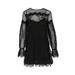 Maje Women's Roya Lace Long-Sleeve Mini Dress Black