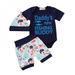 Clearance Newway Newborn Infant Baby Boy Summer Clothes Set Short Sleeve Letter Print Romper Tops +Shorts +Hat 3Pcs Outfits Clothes