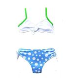 Azul Little Girls Blue Green Bandeau Dippin' Dots Pc Bikini Swimsuit