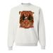 Firefighters Fires Rescue Eagle Emblem First In Last Out Mens American Pride Crewneck Graphic Sweatshirt, White, 3XL