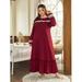 Women's Plus Size Contrast Lace Trim Night Dress