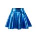 ASHOPZ Metallic Ballet Dance Flared Skater Skirt Fancy Dress, Lake Blue