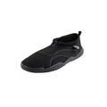 S7 Mens Water Shoes Aqua Sock Slip-Ons Big Size and Regular, Black Zip, Size: 10M